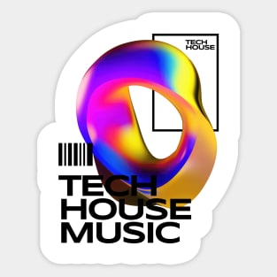 TECH HOUSE  - Abstract Object (Black) Sticker